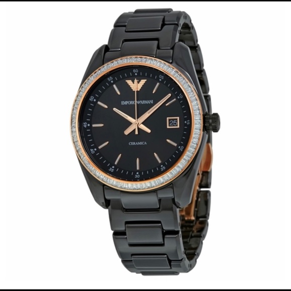 EMPORIO ARMANI CERAMICA LADIES AR 1496 - Picture 1 of 8